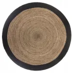 Atmosphera Createur Dinterieur Pintas džiuto kilimas, apvalus boho stiliaus kilimėlis, 120 cm