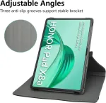Jrtal dėklas, suderinamas su Honor Pad X8a, 360&deg; besisukantis dėklas i&scaron; dirbtinės odos, skirtas Honor Pad X8a 11 colių plan&scaron;etiniam kompiuteriui (netinka kitiems modeliams) - juodas