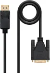 Blendend Displayport į Dvi konverterio kabelis, juodas, 1.0 m ilgio, idealiai tinka prijungti įrenginius su Displayport i&scaron;vestimi prie monitorių arba projektorių su Dvi įvestimi.
