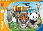 Ravensburger tiptoi žaidimas 00171 Pasaulio gyvūnai, Atpažink gyvūnus pagal jų savybes, Edukacinis žaidimas 1-4 vaikams nuo 4-8 metų