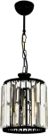 Modernus &scaron;viestuvas su metaliniu korpusu ir kristalų gaubtu, 70 cm auk&scaron;čio, 20 cm skersmens, juodos ir aukso spalvos, E27 lizdas, maks. 40 W, Glamūrinis industrinis dizainas vie&scaron;bučiams ir namams
