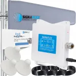 Signaflex Egsm/umts Baltas Gsm 2g 3g telefono interneto signalo stiprintuvo komplektas + antenos 10m