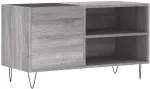 Vinilinė plok&scaron;telė Vinilinių plok&scaron;telių spintelė, pilka, 85x38x48cm, mediena