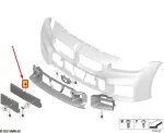 BMW G87 M2 priekinio numerio laikiklis originalus 51138081233