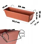 Balkono lovelis su rankenomis 60 cm