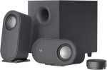 Kompiuterio kolonėlės Logitech Z407 Bluetooth kompiuteriniai garsiakalbiai su žemų dažnių garsiakalbiu ir belaidžiu valdymu, erdvę užpildantis garsas, auk&scaron;čiausios kokybės garsas su keliais įėjimais, Usb garsiakalbiai - juodi