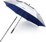 G4free didelis vėdinamas skėtis nuo saulės Uv apsauga golfo paplūdimio skėtis 68 colių/172 cm dvigubas kupolas automatinis atidarymas ypač didelis vėjui atsparus skėtis paplūdimiui kelionėms
