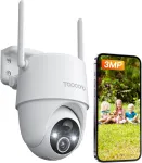 Topcony Zs-gx6s lauko stebėjimo kamera su baterija, 355&deg;/120&deg; pasukimas, 2k belaidė Wlan Ip lauko kamera su spalvotu naktiniu matymu, žmonių/judesio aptikimas, Ip65 atspari vandeniui, debesijos saugykla
