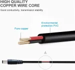 Liwinting 2 x 1 m / 3.28 pėdos usb į nuolatinės srovės ki&scaron;tuką, 5 v usb į nuolatinės srovės kabelį, 5.5 mm x 2.1 mm nuolatinės srovės ki&scaron;tuko lizdo keitiklį, maitinimo įkrovimo kabelį, tinkamą 5.5/2.1 mm ne&scaron;iojamiesiems kompiuteriams, mar&scaron;rutizatoria ...