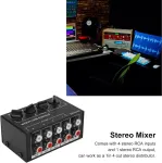 Stereo garso mik&scaron;eris pasyvus 4 kanalų linijinis mini rca ne&scaron;iojamas kompiuteriui telefonui plan&scaron;etiniam kompiuteriui