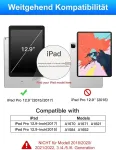 Jademall Klaviatūros dėklas, skirtas Ipad Pro 12.9-2015/2017 (1-osios/2-osios kartos) nuimama belaidė bluetooth klaviatūra, vokiečių i&scaron;dėstymas