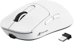 Vgn Gamepower x Attack Shark X3 Superlight belaidė žaidimų pelė, 49g itin lengva pelė, 26000dpi, Pixart Paw3395, 2.4g/bt/laidinis, Ptfe kojelės, iki 200 valandų baterija, G502, Pc/XBOX/ps/mac, balta