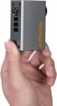 Airbank Mini dviračio pompa su manometru, Pocket 2 Pro, ne&scaron;iojama elektrinė dviračio pompa 120 Psi įkraunama oro pompa plento dviračiui, kalnų dviračiui, sportiniams kamuoliams su schrader ir presta ventiliu