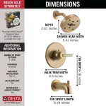 Delta Faucet T14459-cz Triassic, 14 serijos Mc vonios/du&scaron;o apdaila, Champagne Bronze