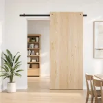 Stumdomų durų furnitūros komplektas 183 cm Plienas Juoda