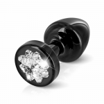 Diogol Anni R Clover Aliuminio Plug Juodas 25mm Swarovski Crystal