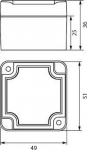 Elektro-Plast STRONG Hermetikos dėžutė n / t 51x49x36mm IP67 PHP -116 pilka (62.116)