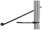 Goobay oro sąlygoms atsparus kabelių rai&scaron;tis 100vnt, plotis 3,5 mm, ilgis 150 mm, juodas