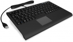 Icy Box KeySonic Mini klaviatūra, smart touchpad, USB 2.0, Juodas