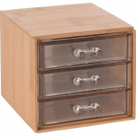 Hs Decoration Kosmetikos organizatorius bambukinis 15x12x11 cm