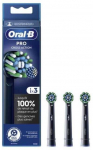 Oral-B Pro Cross Action Juodas Dantų &scaron;epetėlis Heads - 3 units
