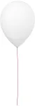 Sieninis &scaron;viestuvas BALLOON, E27, baltas, su jungikliu