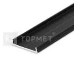 3m LED juostos profilis FIX16, juodai anoduotas