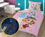 Detexpol Medvilninė tamsoje &scaron;viečianti patalynė Paw Patrol 24
