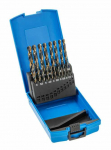 Grąžtų komplektas metalui Hogert HT6D900; 1,0-10 mm; 19 vnt.