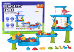 Lean Toys Didelis interaktyvus vandens žaidimų stalas su smėlio formelėmis ir malūnais