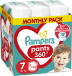 Sauskelnės-kelnaitės Pampers Pants, 7 dydis, 17+ kg, 114 vnt.
