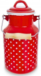 Emaliuotas pieno indelis, retro pieno ąsotis, 2 l