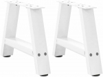 Kavos staliuko kojelės, A formos, 2 vnt., baltos, 50x(30-31) cm, plienas
