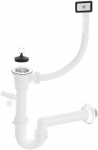Sifonas plieninėms plautuvėms Kuchinox OKS_B13T, Inox