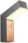 Sieninis &scaron;viestuvas 10W LED sieninis lauko &scaron;viestuvas WOODY, tamsiai pilkas, 3000K, IP54, 90510
