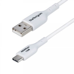 &bdquo;StarTech&ldquo; USB-A į USB-C kabelis, 2 m, Baltas/Įkroviklio laidas, USB 2.0, duomenų perdavimas
