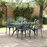 Sodo Kėdė 4 pcs Žalia 61 x 60,5 x 93cm Aliuminis