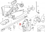 BMW E46 316ti 318ti durų užraktas su variklio pavara de&scaron;inėje 51218253432