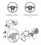 VAG AUDI A6 vairo valdymo jungiklio apvado liejinys M Originalus 4K04196893Q7
