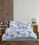 Riposo Premium satino medvilnės patalynės komplektas WANDA Mėlynas 200x220 cm