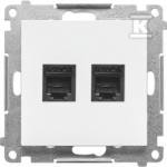Kontakt Simon GN.2-KR.TELEF. RJ12 MATINĖ BALTA SIMON55