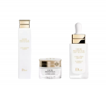 Set Christian Dior: Prestige Light-In-Baltas Illuminating Serum For Face, 30 ml + Prestige Light-In-Baltas Illuminating Kreminis For Face, 30 ml + Prestige L&rsquo;Oleo-Essence Lumiere Brightening Peeling Lotion, 15 ml