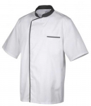 Short-sleeve jacket, baltas, pilkas border, S, Energy