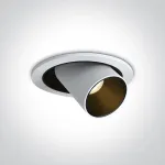 12W LED įleidžiamas, pakreipiamas &scaron;viestuvas, baltas, 3000/3500/4000K, 11112B/W/V