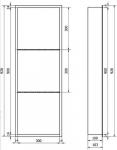 Mexen X-Wall-R įleidžiama sieninė lentyna 2l, 90x30 cm, Juodas