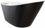Vonia Besco Melody Juodas&Baltas, 150 x 80 cm, su chrome sifonu