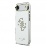 Guess PC/TPU Mirror 4G Glitter Logo MagSafe dėklas skirtas Apple iPhone Air Gold
