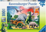 Dėlionė puzzle ravensburger 100 pcs dinosaurs