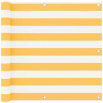 Balkono pertvara, balta ir geltona, 90x400cm, oksfordo audinys