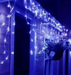 Happy People 200 LED 8 metrai lempučių lauko girlianda varvekliai su baltu laidu, &scaron;altai baltos spalvos flash KK-1